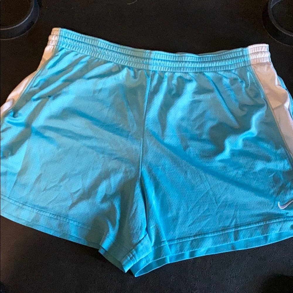 Light blue & white Nike XL Athletic Shorts
